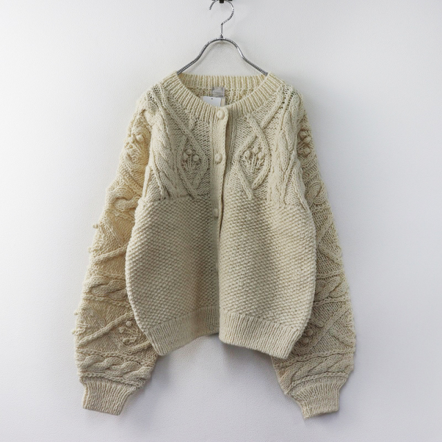 新品・ペルーニット・ツハル・実物画】柄編みバラクラバ オフ TSUHARU