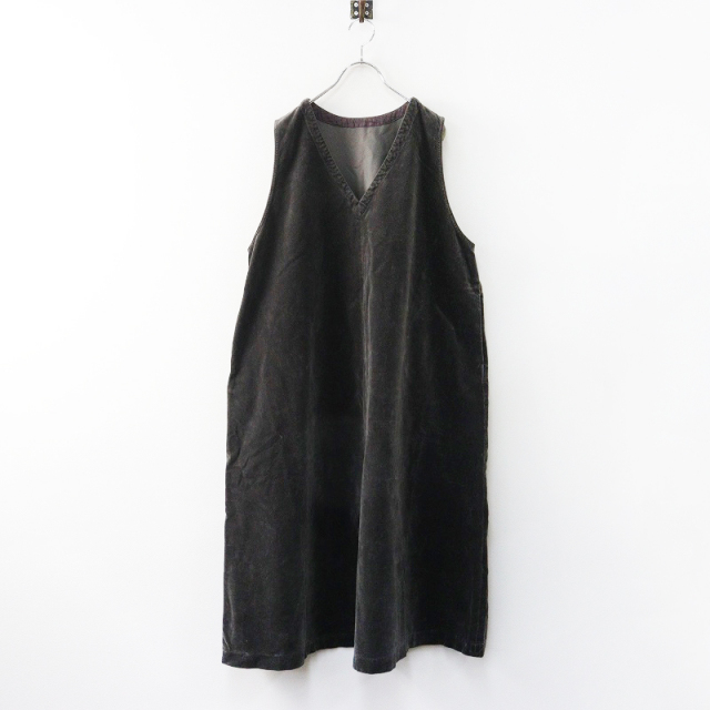 2025AW ネストローブ nest Robe コットンベルベット2wayVネックドレス