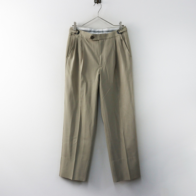 定番 定価39600円 2025年 キョウ KYOU MONSIEUR 3-Tuck Action Trousers アクションスラックスパンツ 2 ベージュ┃【2400014913514】 定番 定価39600円 2025年 キョウ KYOU MONSIEUR 3-Tuck Action
