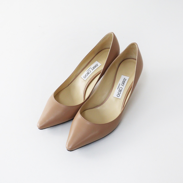 美品 ジミーチュウ JIMMY CHOO ROMY レザー ポインテッドトゥ パンプス 美品 ジミーチュウ JIMMY CHOO ROMY レザー ポインテッドトゥ パンプス