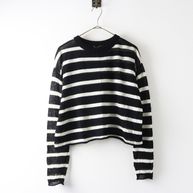 美品 2024SS アパルトモン L'Appartement Border Sheer Knit ボーダー