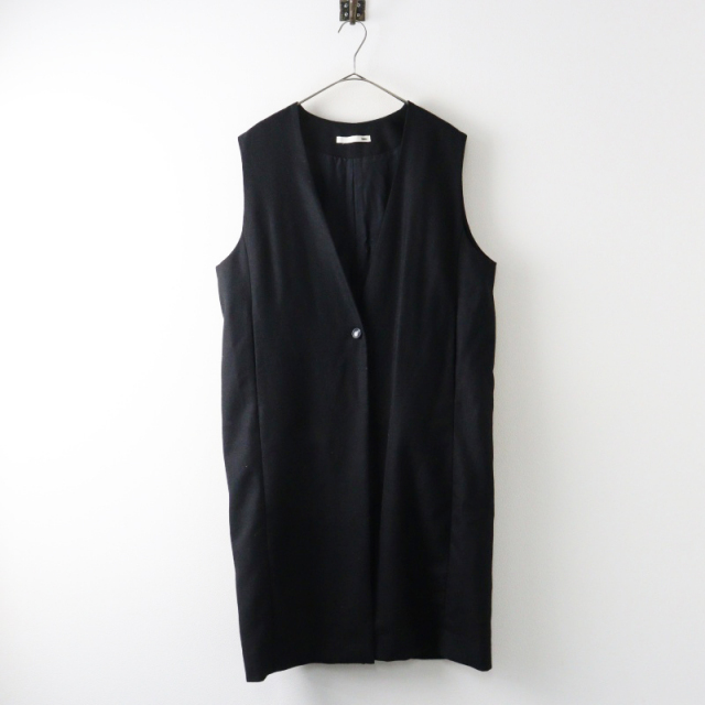定価33000円 エヴァムエヴァ evam eva black vest ウール ブラック