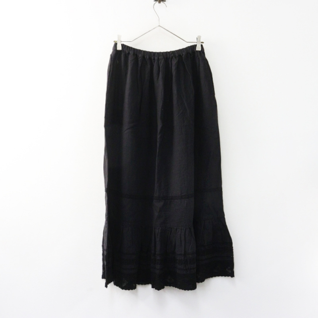 未使用 2024AW ネストローブ nest Robe リネンレースギャザースカート