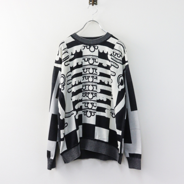 美品 22AW エルメス HERMES Le Tresorde Medor Rayure Twilen sweater