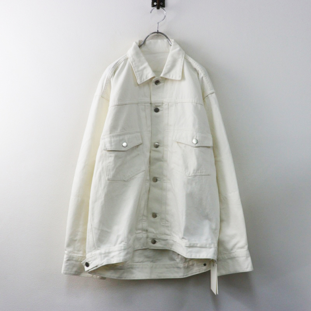 美品 ミディウミソリッド MIDIUMISOLID デニムジャケット ホワイト