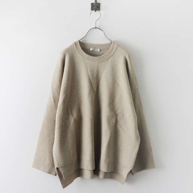ドゥーズィエムクラス EVERYDAY I LIKE カシミヤ混 FLANNELクルー 