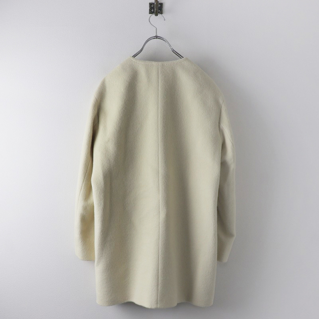 美品 定価5.8万 スキャパ SCAPA アンゴラシャギーノーカラーコート 38 