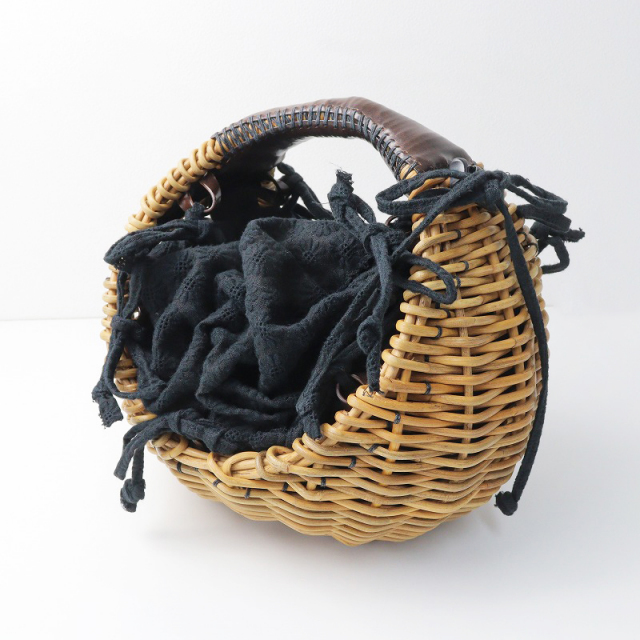 バグマティ ブラックレザー カゴバッグ イエナ ぼけ シップス 