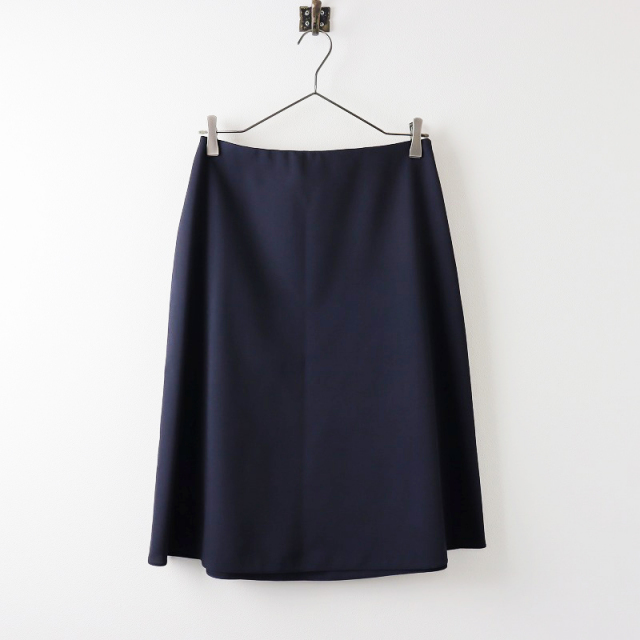 美品 ジルサンダーネイビー Jil Sander NAVY サマーウール フレア  