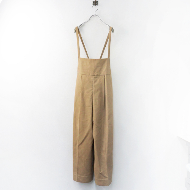 美品 2021AW ドゥロワー Drawer ウールシャンブレーサロペット 34 