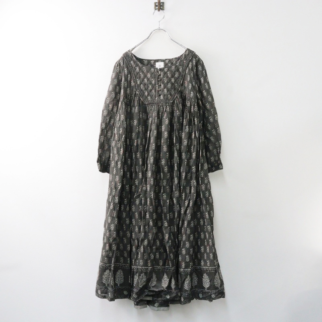 メゾンドソイル maison de soil コットン ブロックプリント ブザム  