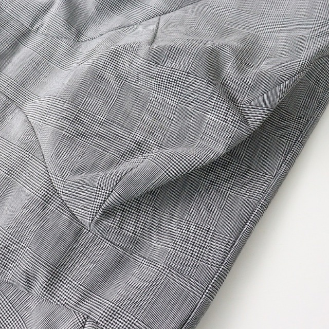 2024SS エンフォルド ENFOLD CHECK WAVE-MOTIF SKIRT チェック  