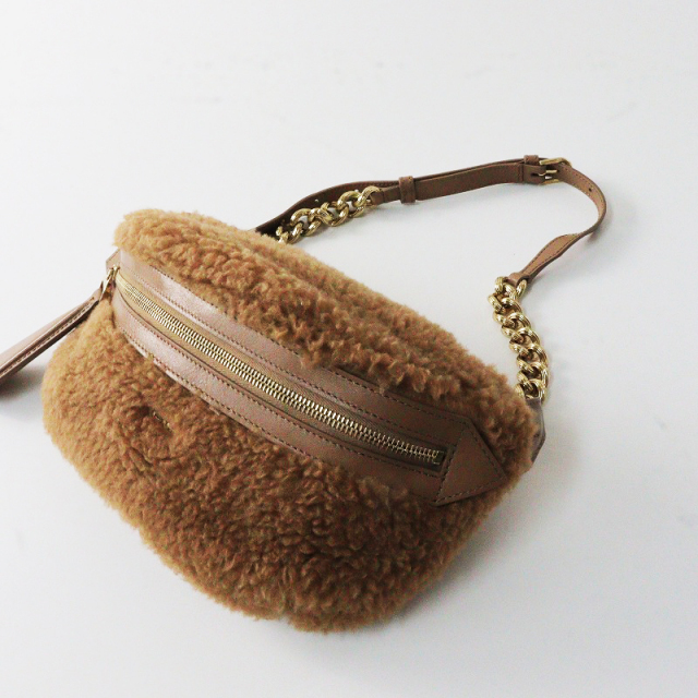 美品 マックスマーラ MaxMara テディベア ウエストバッグ/ブラウン 
