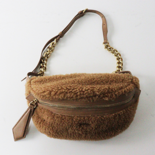 美品 マックスマーラ MaxMara テディベア ウエストバッグ/ブラウン 