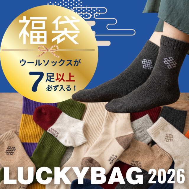 【ポイント5倍】福袋 靴下いろいろ福袋 モンゴル産ウールソックス福袋 靴下がもりもり入った福袋 足もと 暖か福袋 あったか福袋 2025 福袋 靴下福袋 レディース冷え取り あったかアイテム ルームウェア プレゼント HAPPYBAG ハッピーバッグ【総額最大15,000円相当】
