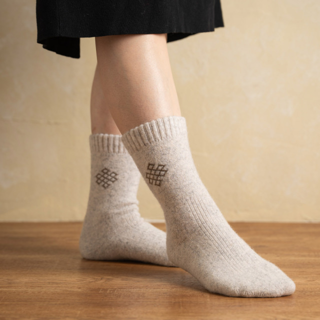 送料無料】羊と暮らす靴下 クルー丈3足セット あったか靴下3足