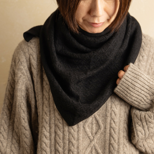 メゾンスペシャル　超大判マフラー　ブラック　ベージュ　カシミヤ カシミヤマフラー カシミヤ100％ レディース メンズ ブラック ベージュ