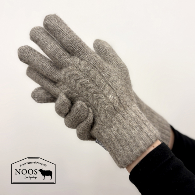 手袋 ヤク手袋 暖かい 網模様 モンゴル国産 5本指タイプ 手袋 天然ヤク 100％