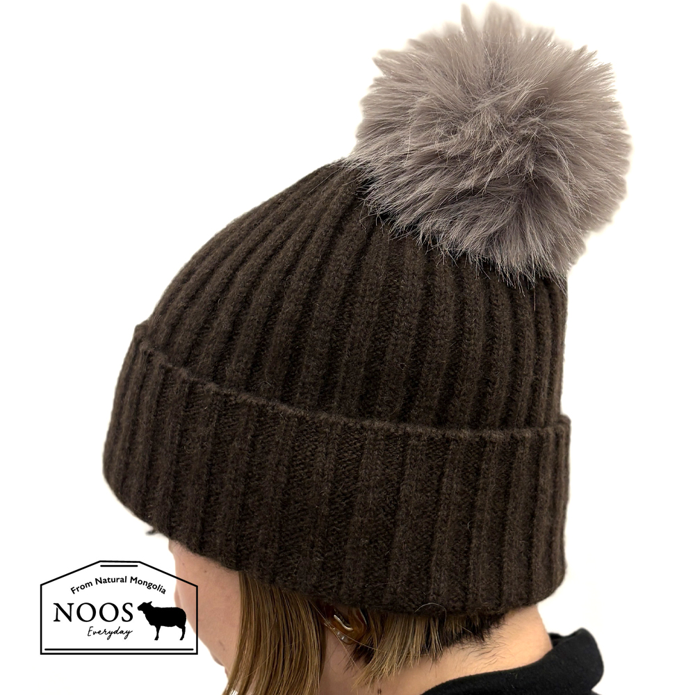ニット帽 ポンポン付きヤク帽子 ヤク100％ ヤク ぽんぽん付き ポンポン