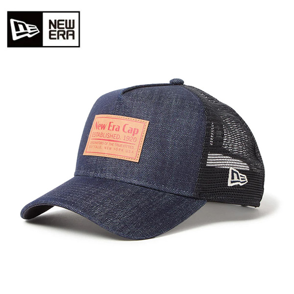 ニューエラ 9FORTY A-Frame トラッカー Denim ウーブンパッチ インディゴデニム 25FW 
