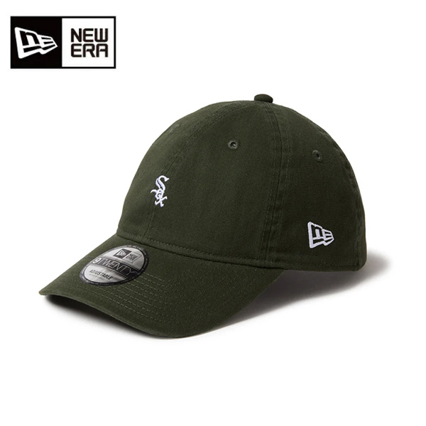 ニューエラ キャップ 9TWENTY MLB バッターマンロゴ メタルバックル シカゴ・ホワイトソックス ダークシーウィード  グリーン 14668026