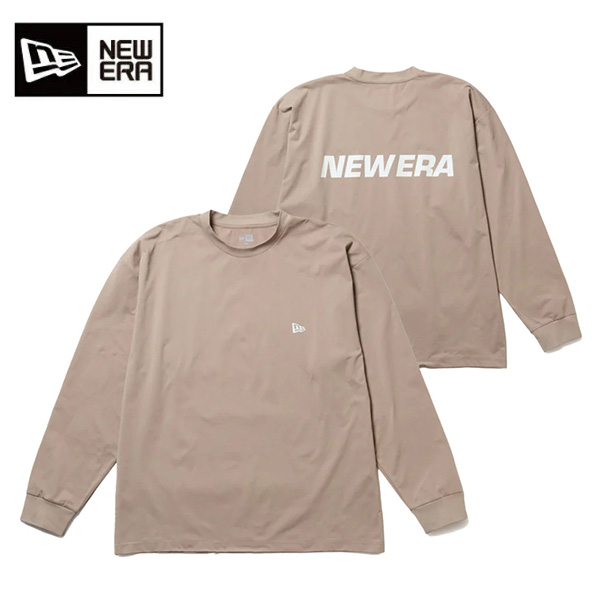ニューエラ 長袖 ユーティリティー オーバーサイズド Tシャツ Wordmark Logo アッシュブラウン 14774270