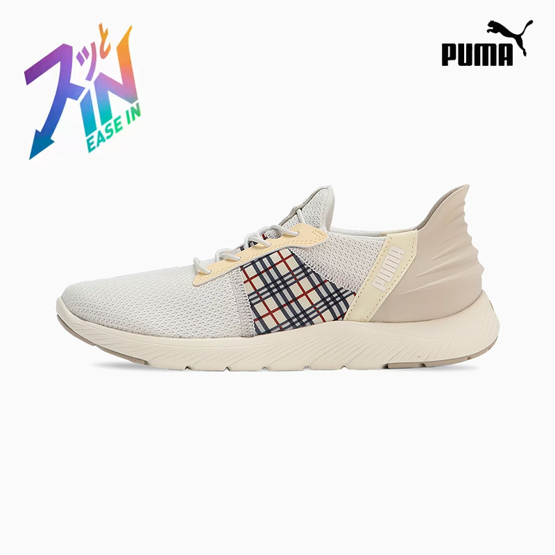 PUMA ウィメンズ ソフトライド レミ イーズインチェッカー ランニングシューズ レディース 24SS グレー×ダスト (311077) 