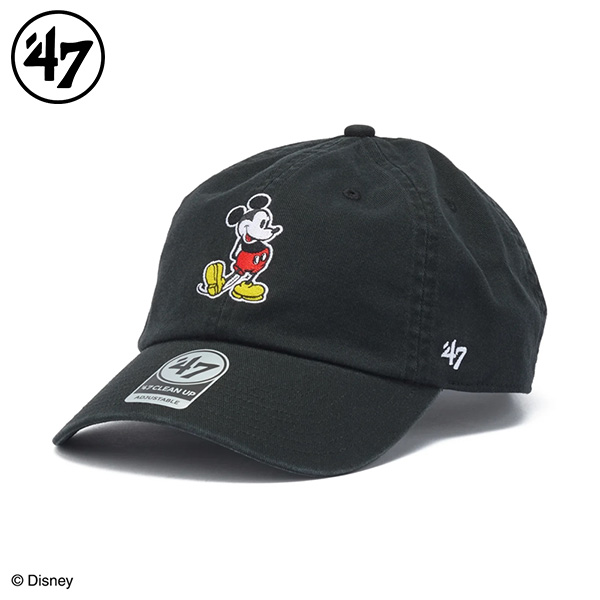 47 キャップ クリーンナップ Disney ミッキーマウス ユニセックス 26SS ブラック 14920473