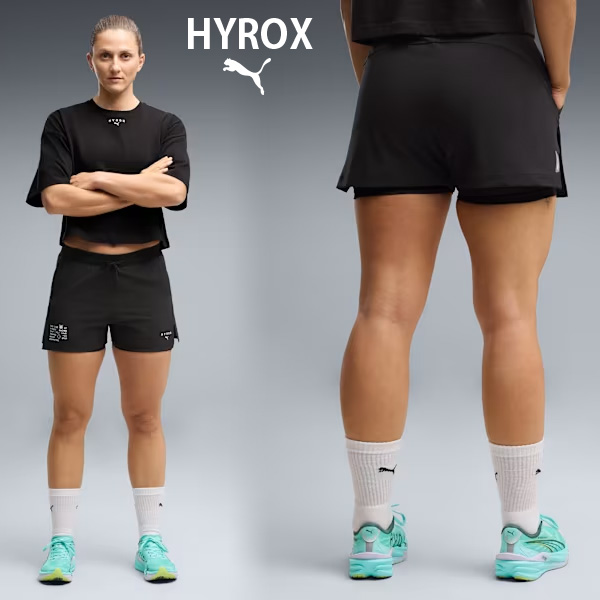PUMA x HYROX トレーニングウエア 2-in-1 3インチショーツ レディース 26FW ブラック 529256_01