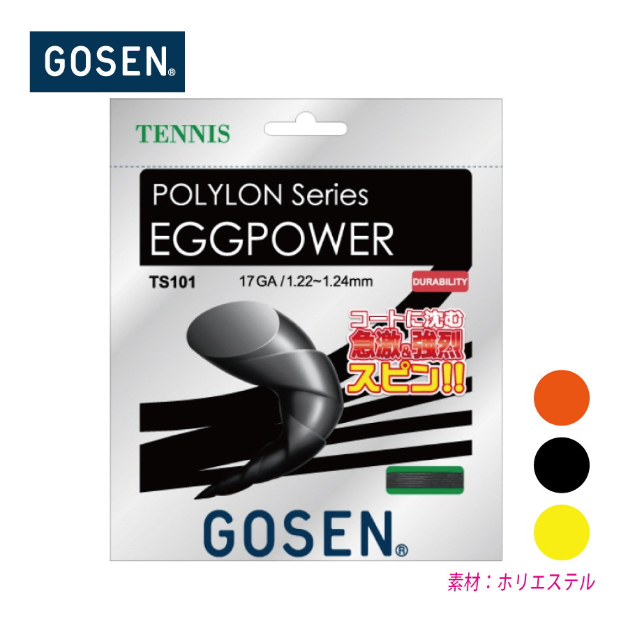 ゴーセン エッグパワー 12M GOSEN EGGPOWER 12M 単張 TS101