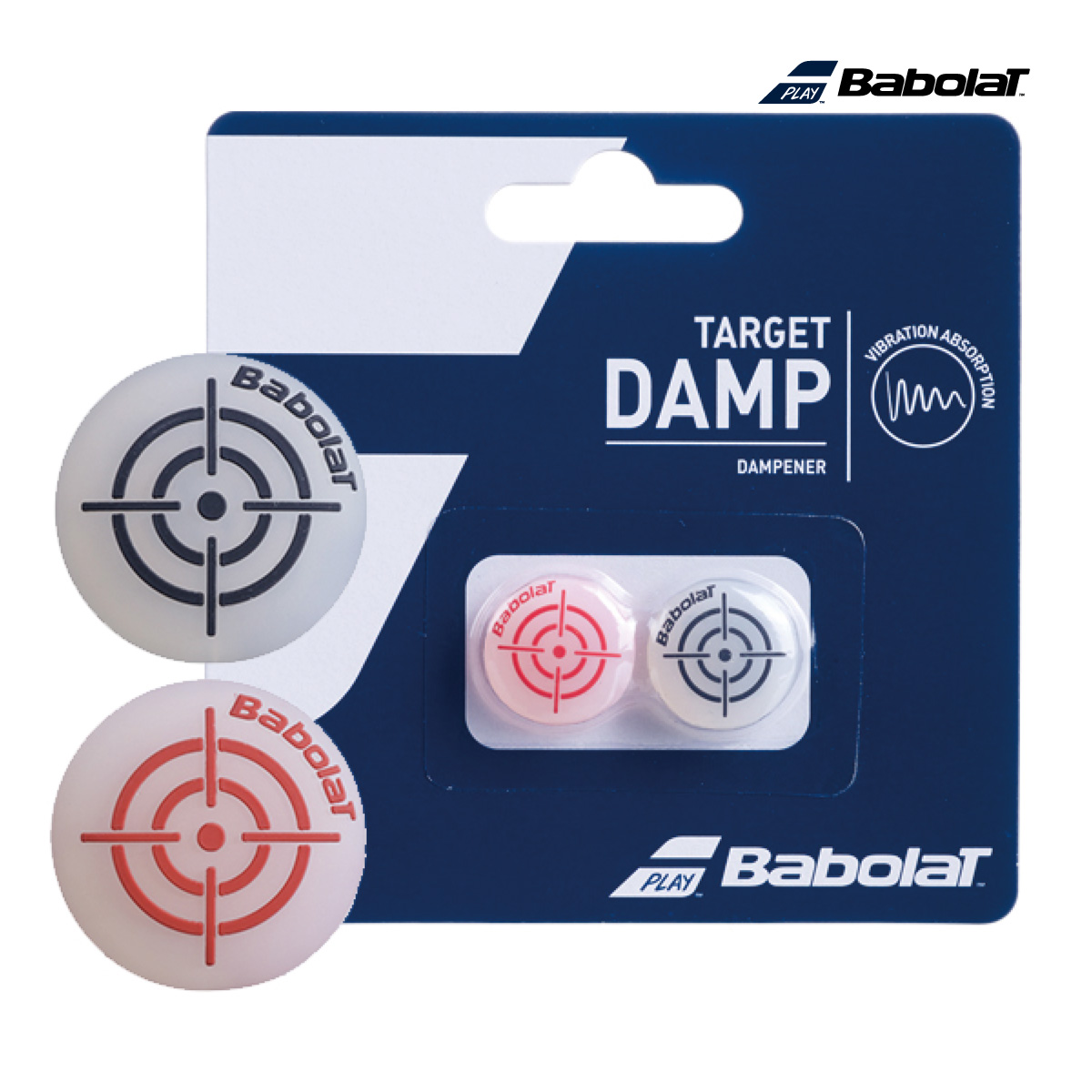 Babolat　 TARGET DAMP x2　2個入　ブラック／Fレッド　700047-bkrd