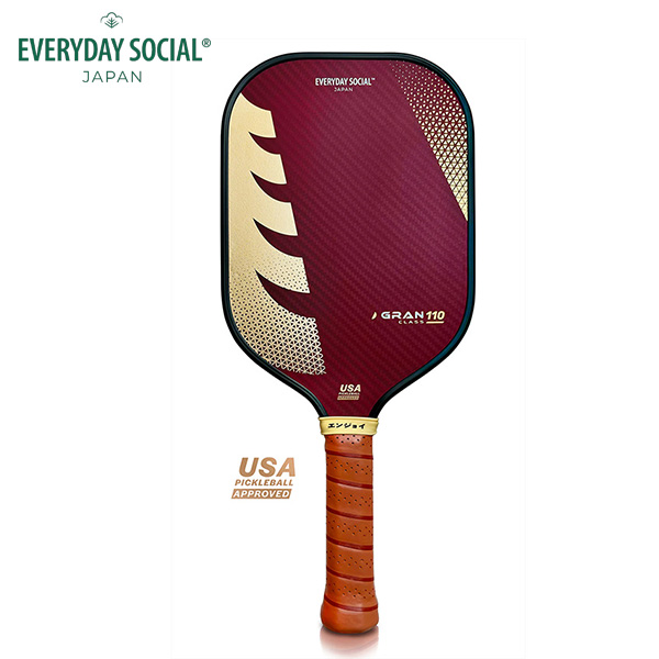 EVERYDAY SOCIAL ピックルボールパドル GRAN CLASS 110-R (w/EdgeGuard) 16mm レッド 赤 エブリデイソーシャル パドルカバー付き