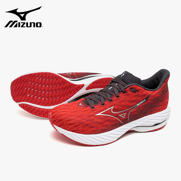 24FW ウエーブライダー28 SW レッド×チャコールグレー (J1GC240407)  メンズ ランニングシューズ