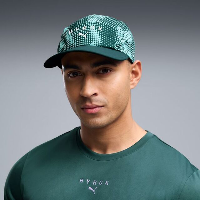 PUMA x HYROX 5パネル グラフィック キャップ ユニセックス 26FW ダークグリーン 027289_02