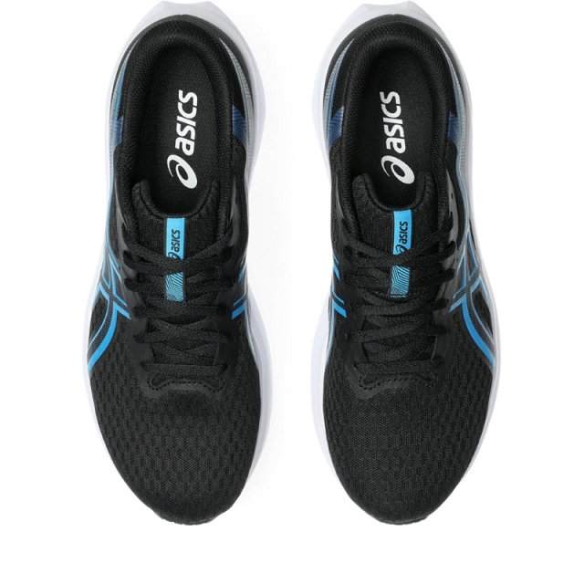 asics ダイヤル式 シューズ ブラック ブルー サイズ交換片道送料無料】アシックス PATRIOT14 ランニングシューズ