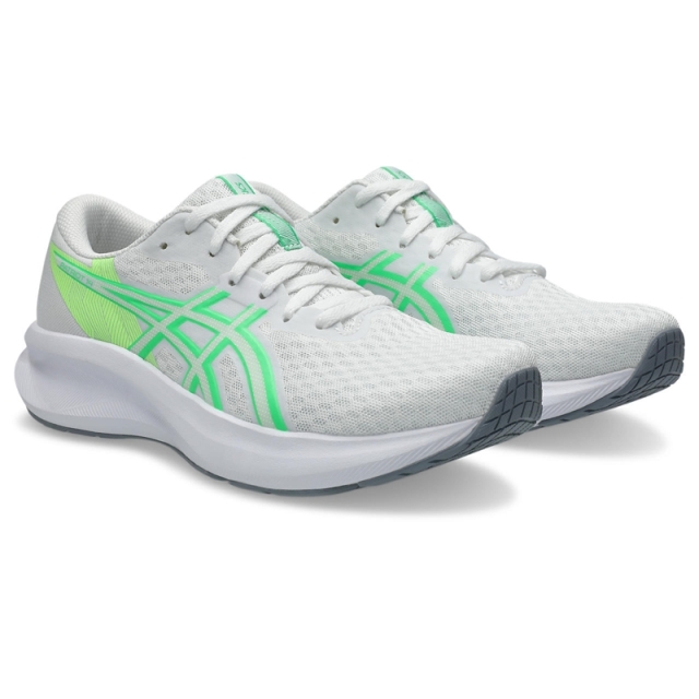 ASICS ランニングシューズ ホワイト グリーン　26センチ サイズ交換片道送料無料】アシックス PATRIOT 14 ランニングシューズ