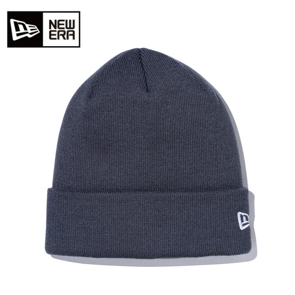 ニューエラ ベーシック カフニット チャコール ホワイトフラッグ ユニセックス 25FW 11120496 グレー