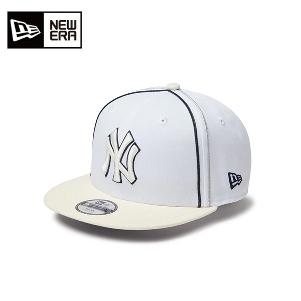 ニューエラ Youth 9FIFTY MLB Taping ニューヨーク・ヤンキース クロームホワイトバイザー キッズ