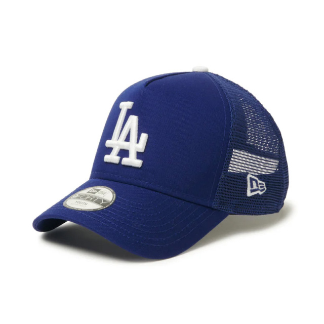ニューエラYouth 9FORTY A-Frame トラッカー MLB Trucker Cap ロサンゼルス・ドジャース キッズ 25FW ダークロイヤル 14392032