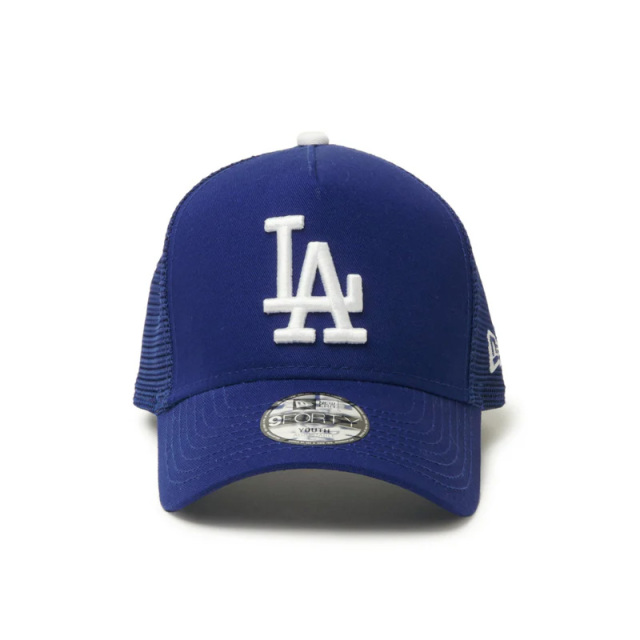 ニューエラYouth 9FORTY A-Frame トラッカー MLB Trucker Cap ロサンゼルス・ドジャース キッズ 25FW ダークロイヤル 14392032