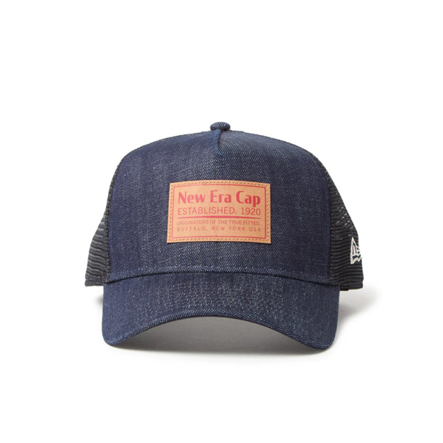 ニューエラ 9FORTY A-Frame トラッカー Denim ウーブンパッチ インディゴデニム 25FW 