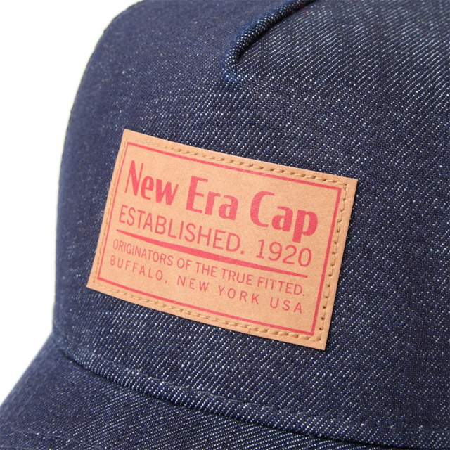 ニューエラ 9FORTY A-Frame トラッカー Denim ウーブンパッチ インディゴデニム 25FW 
