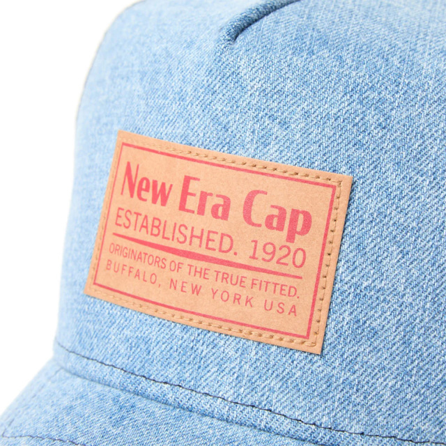 ニューエラ 9FORTY A-Frame トラッカー Denim ウーブンパッチ ウォッシュドデニム 25FW 