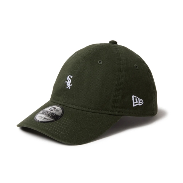ニューエラ キャップ 9TWENTY MLB バッターマンロゴ メタルバックル シカゴ・ホワイトソックス ダークシーウィード  グリーン 14668026