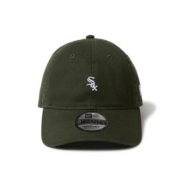 ニューエラ キャップ 9TWENTY MLB バッターマンロゴ メタルバックル シカゴ・ホワイトソックス ダークシーウィード  グリーン 14668026