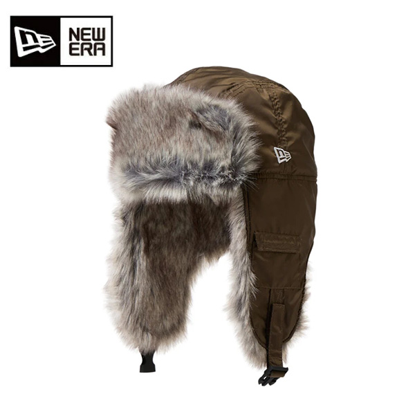 ニューエラ トラッパー Dogear Water Repellent ファー 25FW オリーブ 14668873
