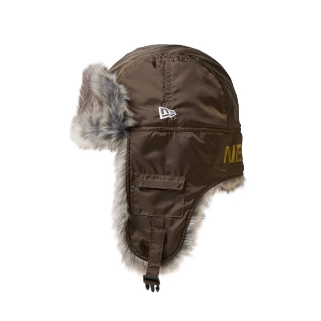 ニューエラ トラッパー Dogear Water Repellent ファー 25FW オリーブ 14668873