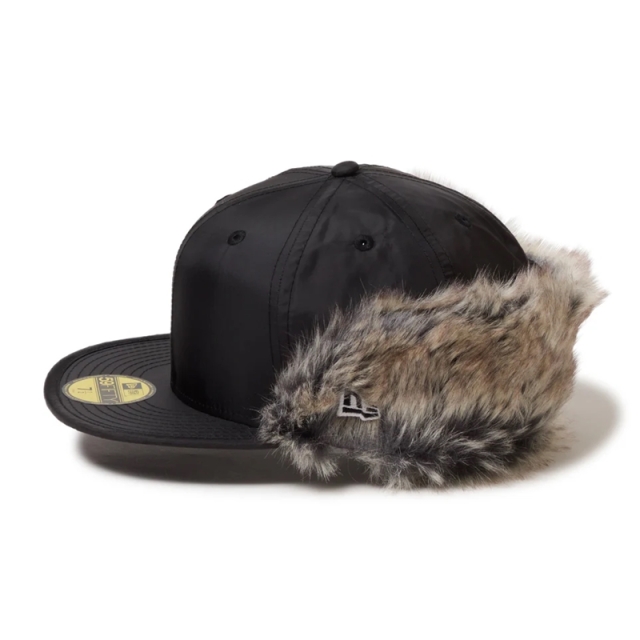 ニューエラ キャップ 59FIFTY Flip down Water Repellent ファー ユニセックス 25FW ブラック 14668884 