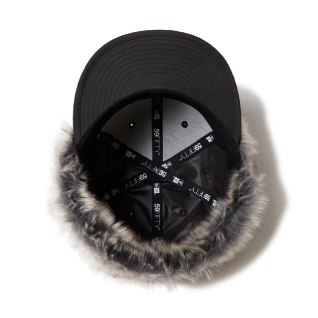 ニューエラ キャップ 59FIFTY Flip down Water Repellent ファー ユニセックス 25FW ブラック 14668884 