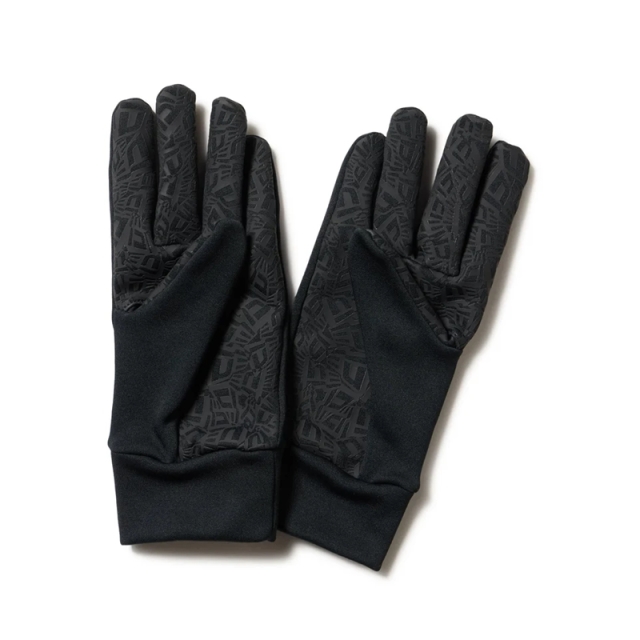 ニューエラ イータッチ フリース ウォーマーグローブ ビッグフラッグロゴ ユニセックス 25FW ブラック×ホワイト